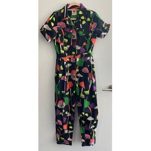 FARM RIO Mushrooms Gabardine Jumpsuit NWT